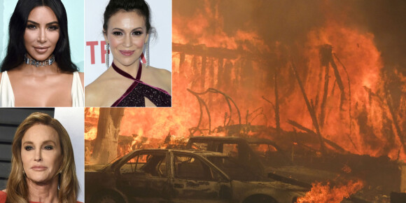 Hollywood-stjerner må flykte fra flammeinferno